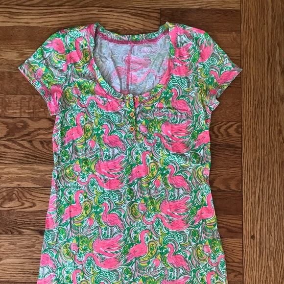 Lilly Pulitzer Dresses & Skirts - Lilly Pulitzer Flamingo tshirt dress sz m Lilly Pulitzer Dresses & Skirts - Lilly Pulitzer Flamingo tshirt dress sz m